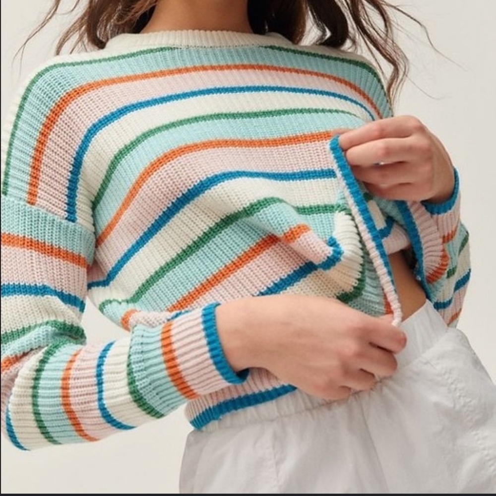 Colorful striped sweater